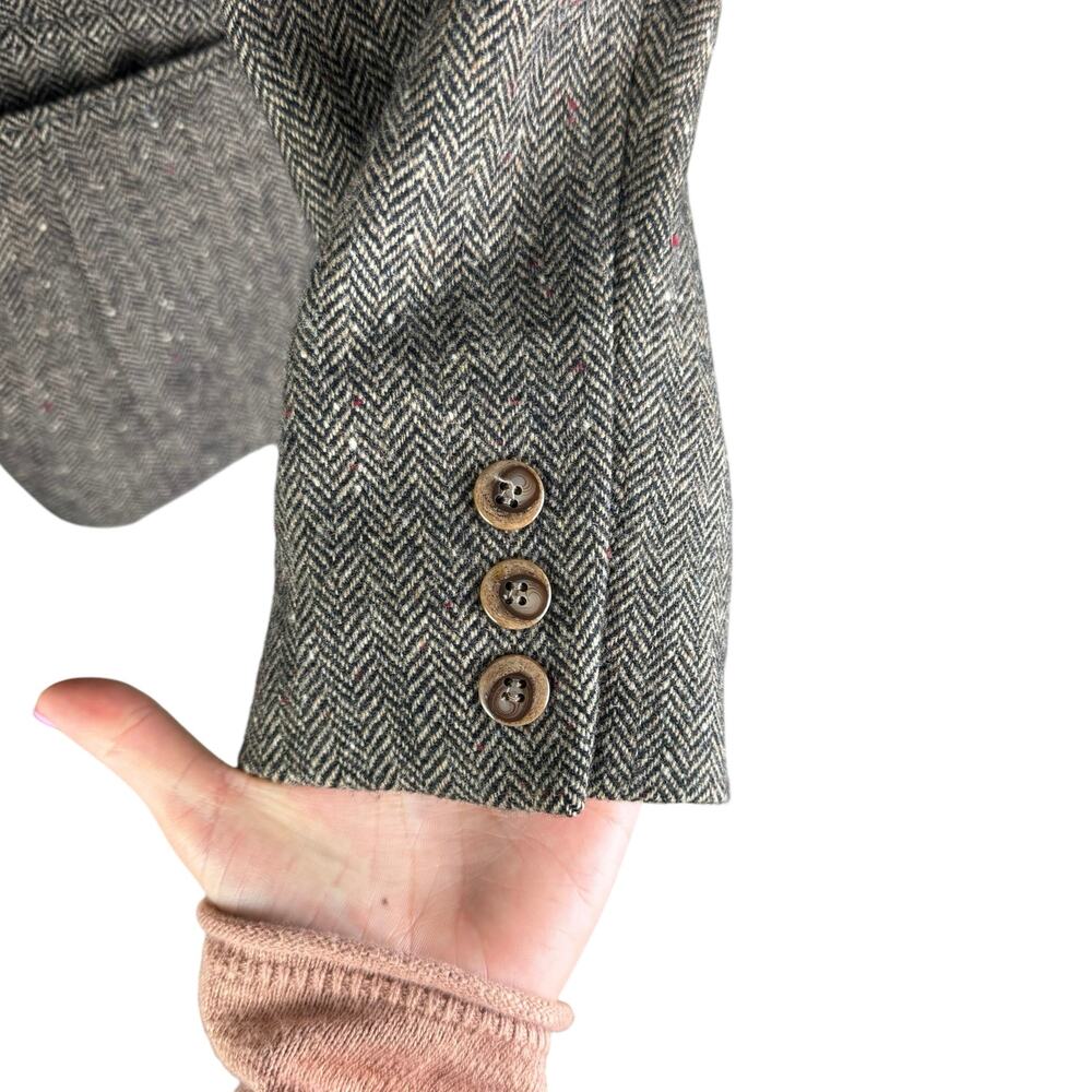 Pendleton 100% Wool Vintage Brown Herringbone Upc… - image 9